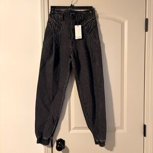 NWT Retrofête Miriam Distressed Denim Jogger Pants Size 25